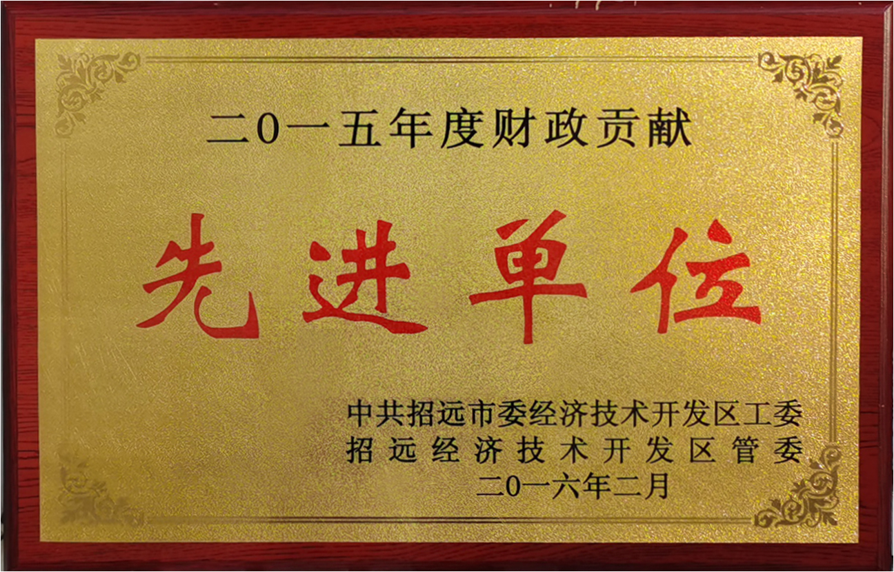 2015年度財政貢獻獎